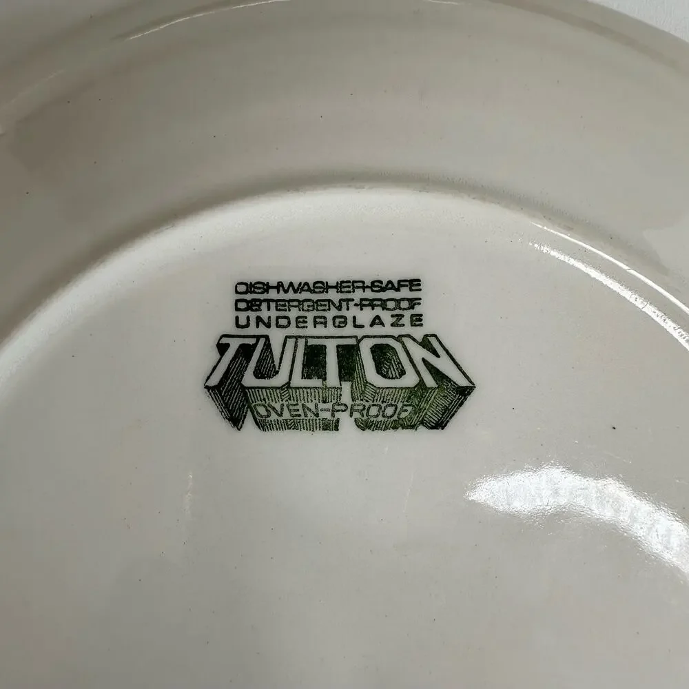 Vintage Dinner Plate by Tulton or Jamestown Brown Scrolls